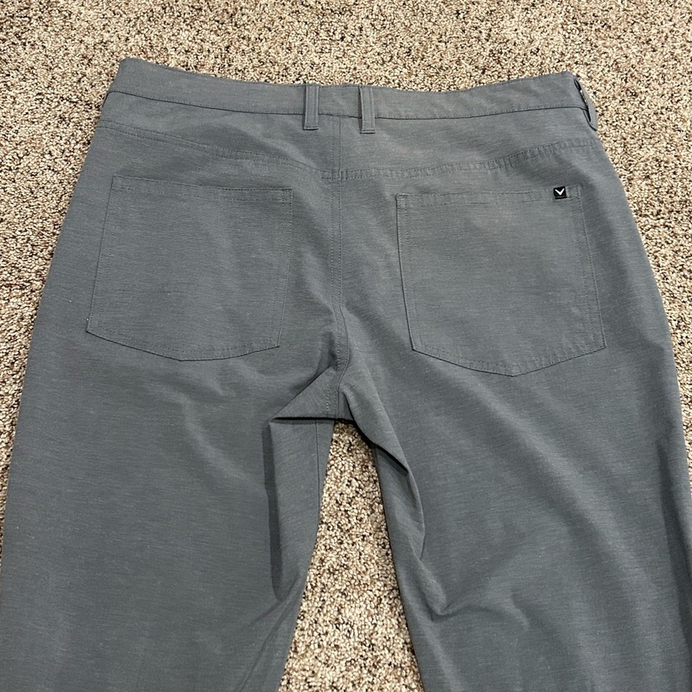 Callaway Golf EverPlay 5 Pocket Flat Front Tappered Pants Gray Men’s 34 x 32 EUC - Picture 5 of 13